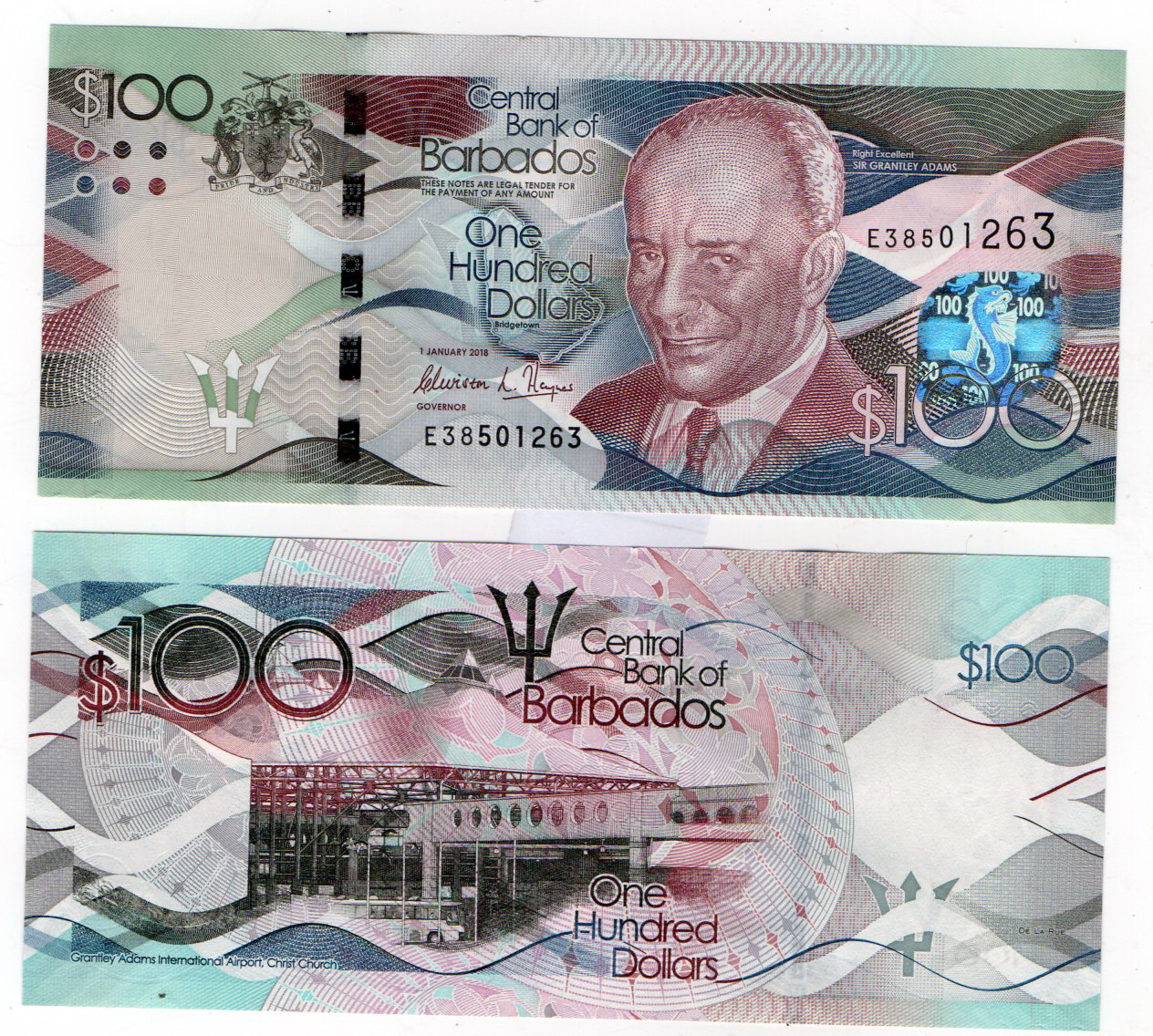 Barbados #78d 100 Dollars
